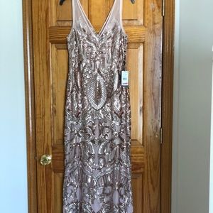 Formal Rose Gold Sequin Dress